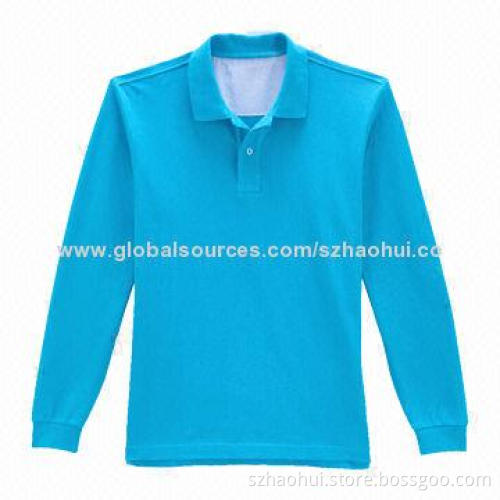 Long-sleeved men's polo shirt
